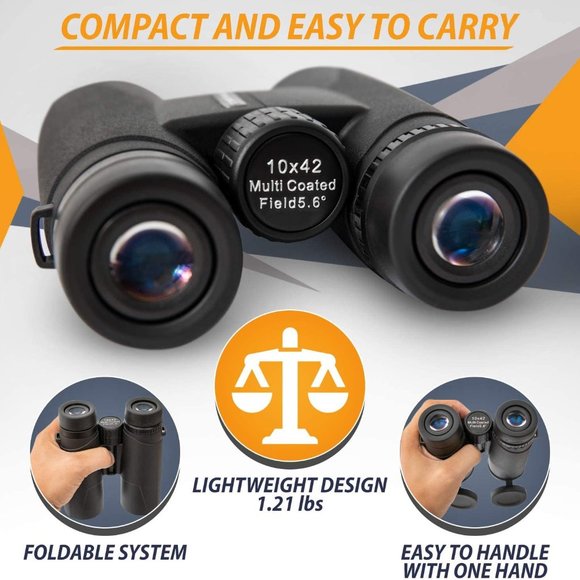 Long Range and High Powered Lightweight Binocular Kit for Bird Watching 10x42 - Picture 2 of 10